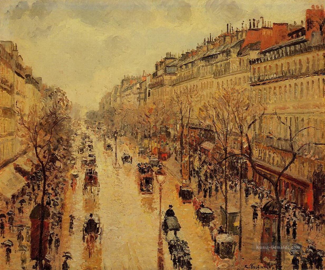 Boulevard Montmartre Nachmittag im regen 1897 Camille Pissarro Ölgemälde